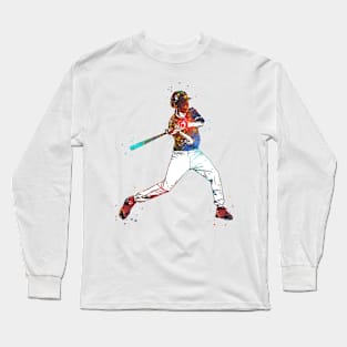 Boy Softball Player Long Sleeve T-Shirt